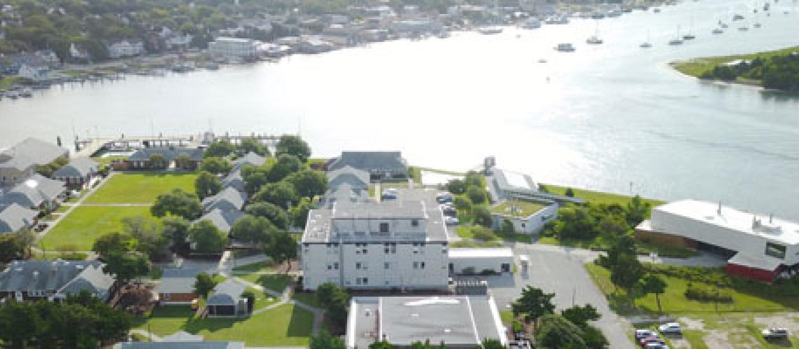 Aerial view of the Marine Lab campus