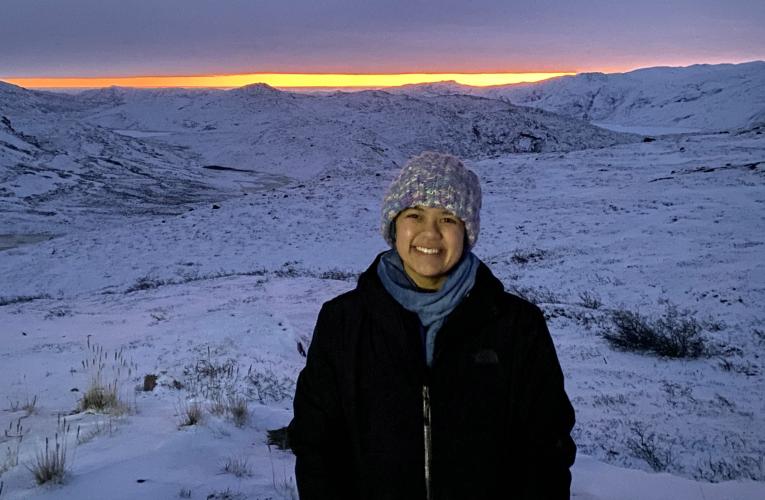 Emily Nagamoto in Kangerlussuaq, Greenland